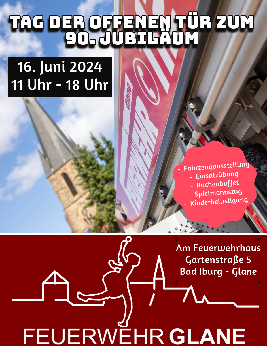 90 Jahre Feuerwehr Glane: 16.06. Tag der offenen Tür
