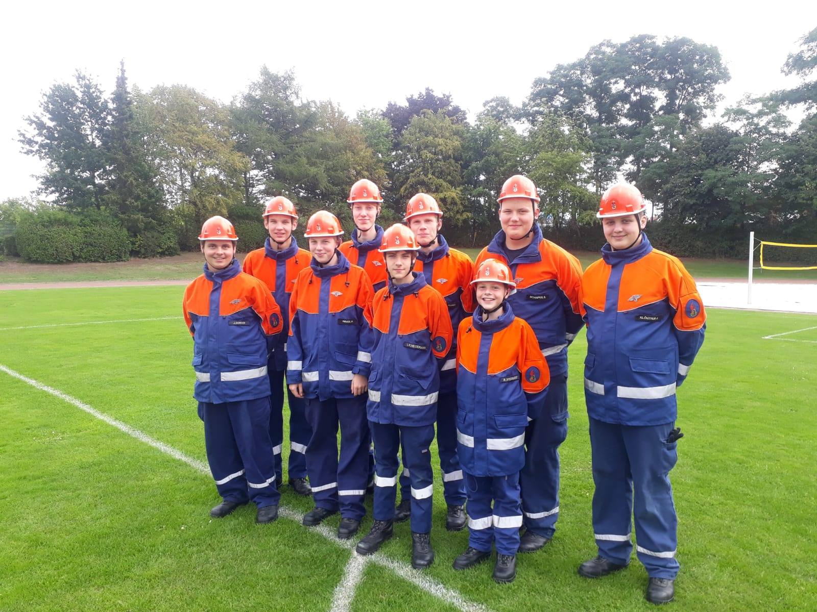 01.09.2019 Gruppe der Jugendfeuerwehr bei Leistungsspange erfolgreich